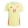 Maillot de Supporter Espagne Williams JR 17 Extérieur Euro 2024 Pour Enfant